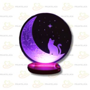 LED lampa  Mačka na mjesecu