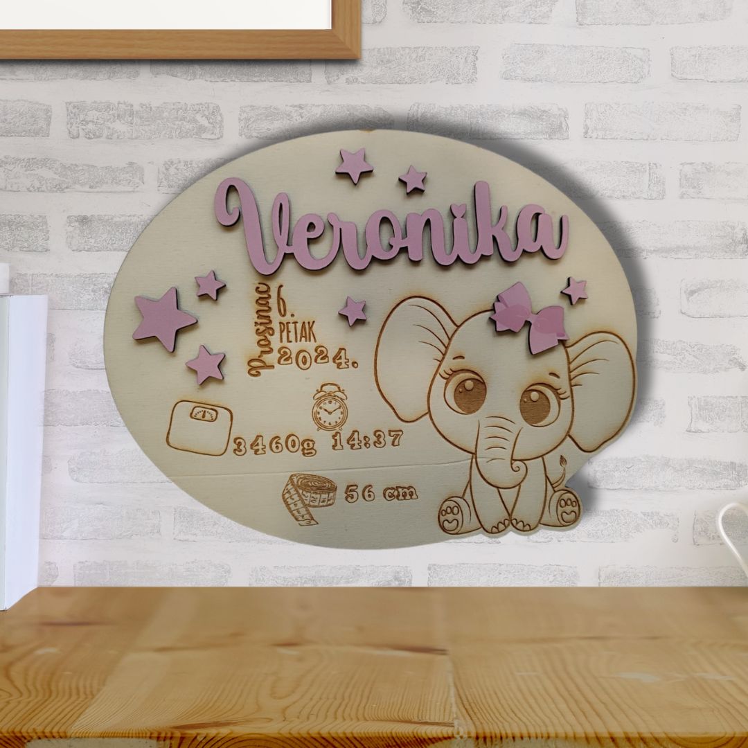 Slonić II - drvena dekoracija