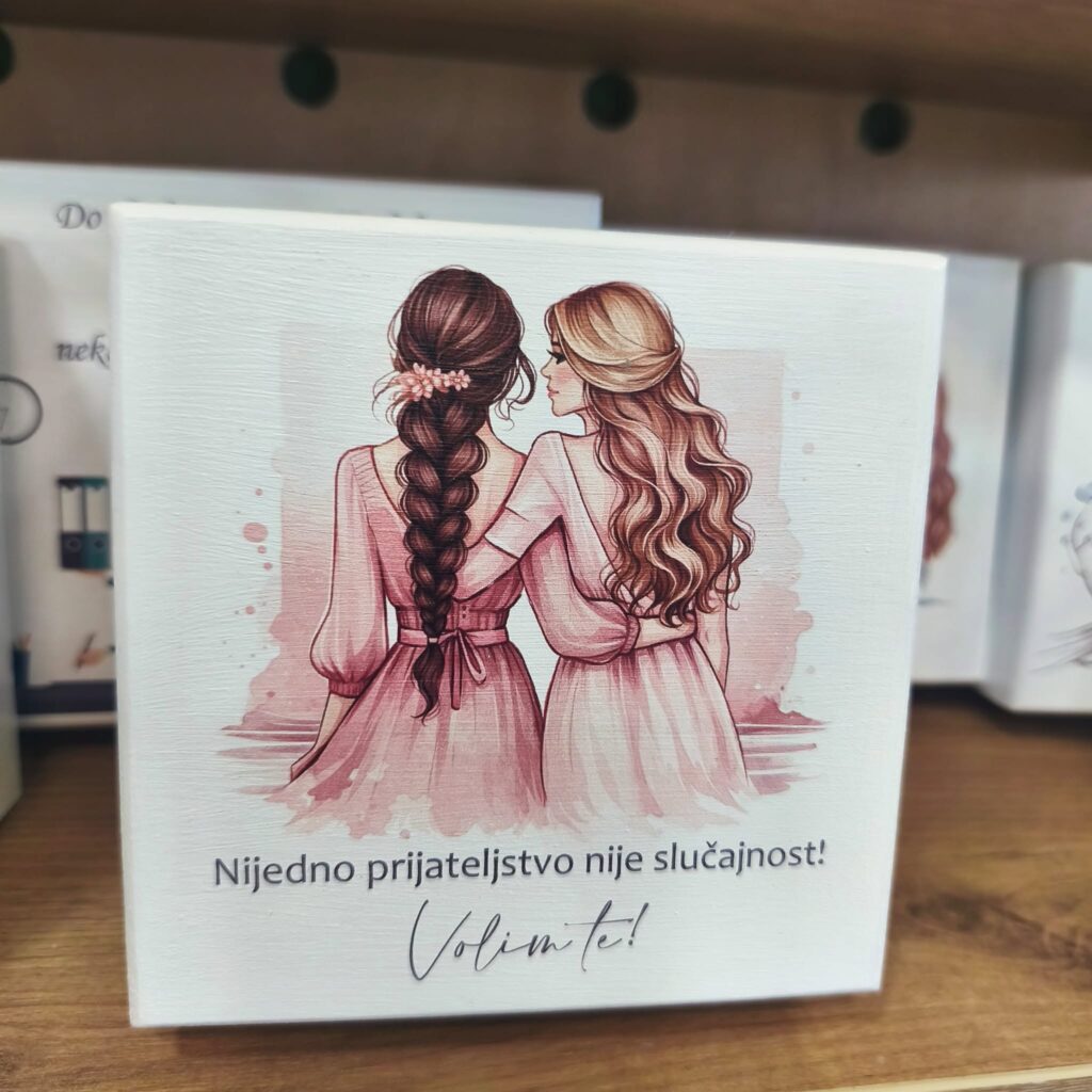 Personalizirana slika prijateljica s posvetom